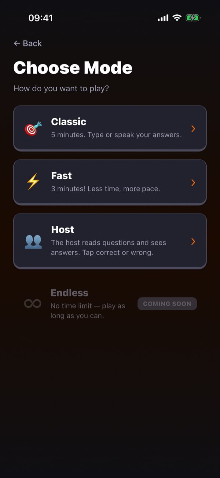 Mode selection